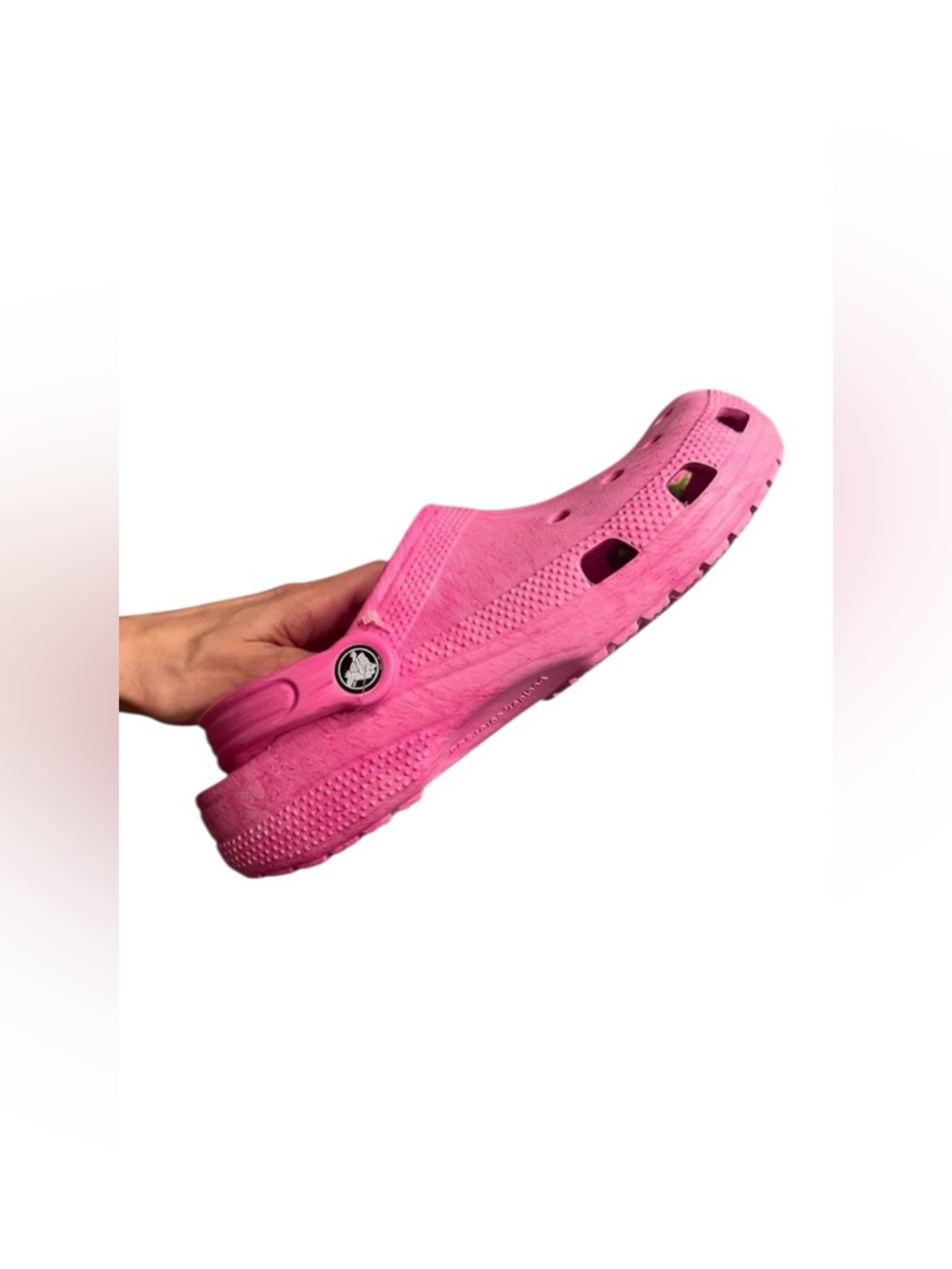 Crocs™ Womens Classic Pink Watercolor Marbled Clog Size W 10 M 8